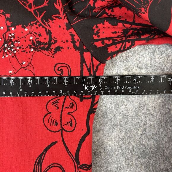 Jess & Jane Jacket Medium Rhinestone Zipper Canon Flower Floral Made In USA - Picture 7 of 8